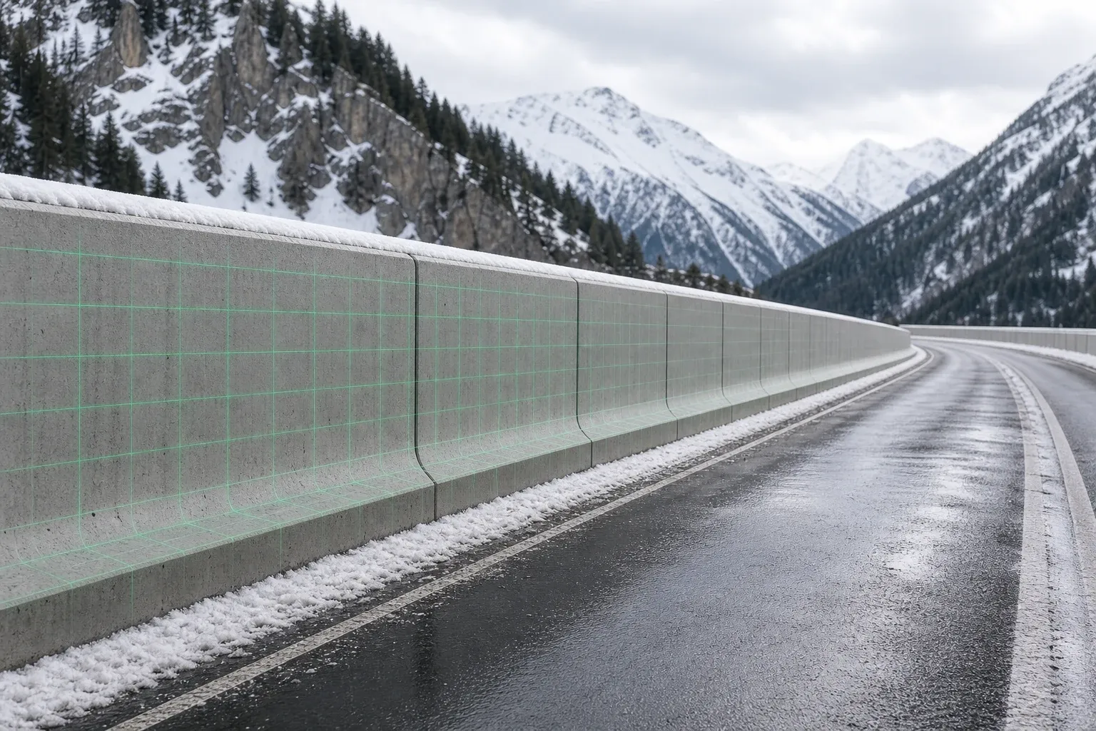 Alpine motorway bridge