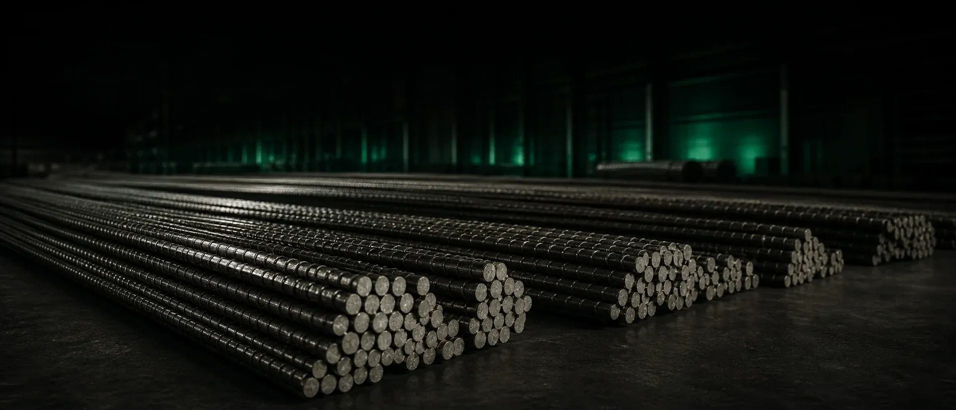 GFRP rebar — laid on concrete, surface detail